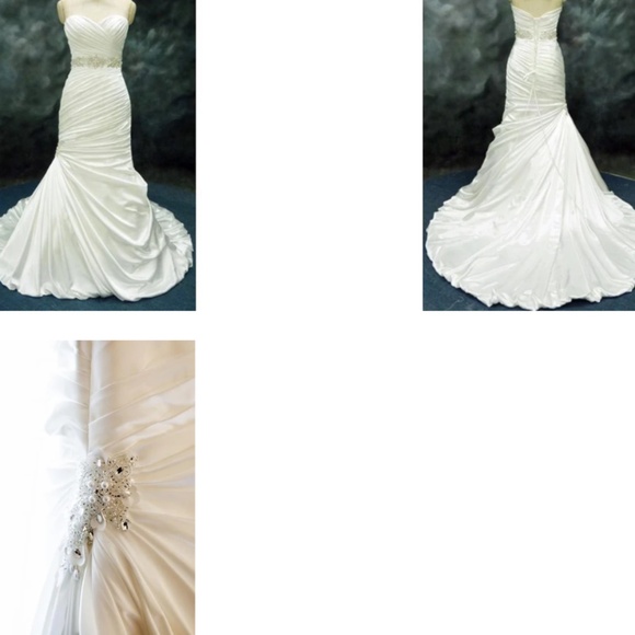 Demetrios Bridal DP228 White Size 20 NWT Corset Mermaid Wedding Dress $1,499 - Picture 7 of 7